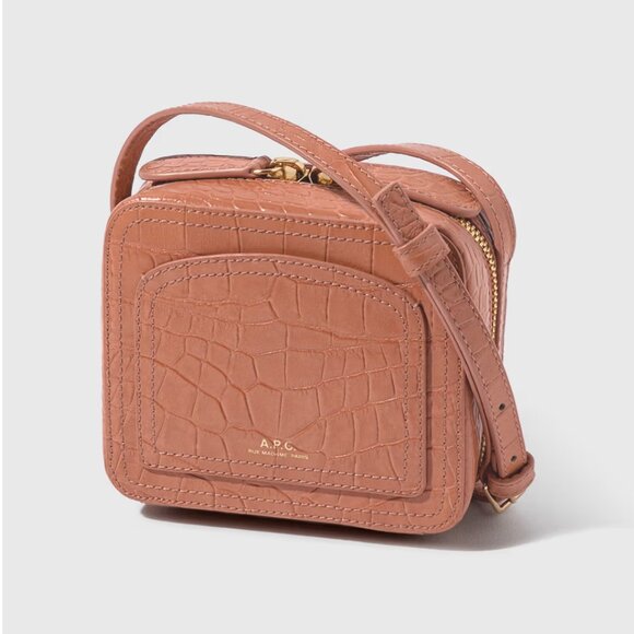 French designer A.P.C. Mini Louisette Leather Bag in Powder Pink BNWT + Dustbag - Picture 2 of 16